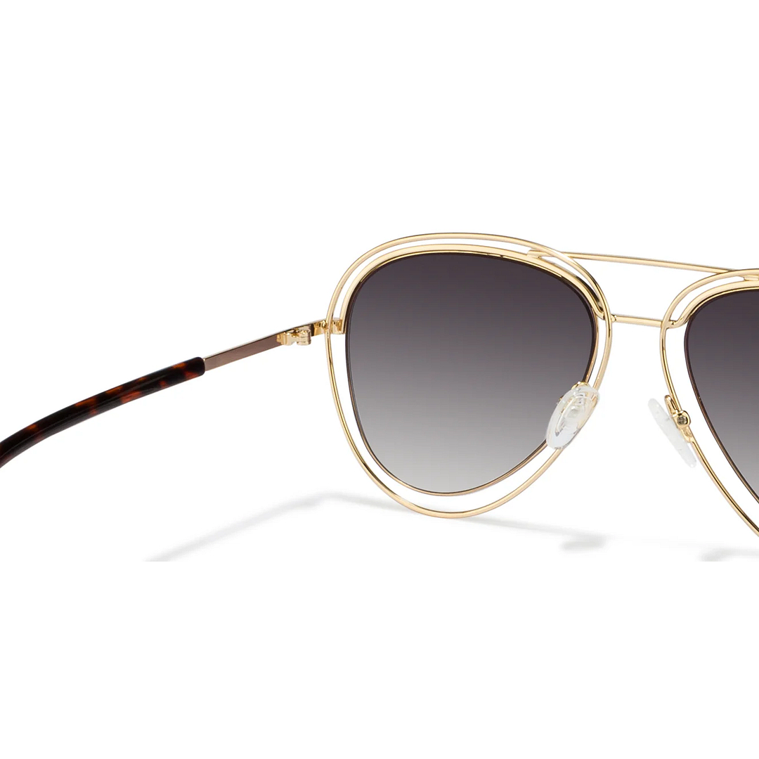Vincent Chase Online Gold Full Rim Aviator left side