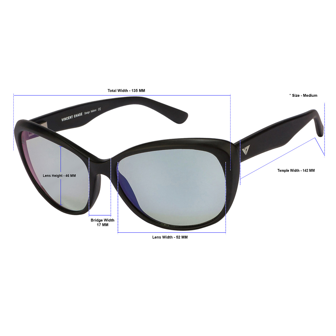 Vincent Chase Online Black Full Rim Cat Eye right side
