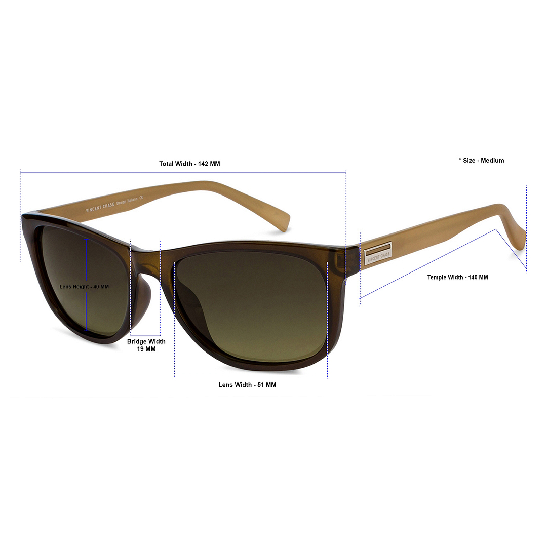 Vincent Chase Online Brown Full Rim Rectangle left side