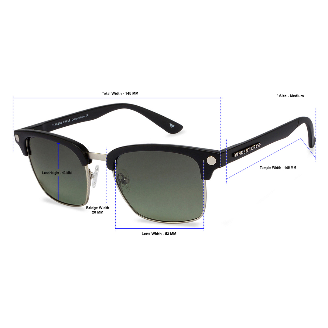 Vincent Chase Online Black Full Rim Clubmaster right side