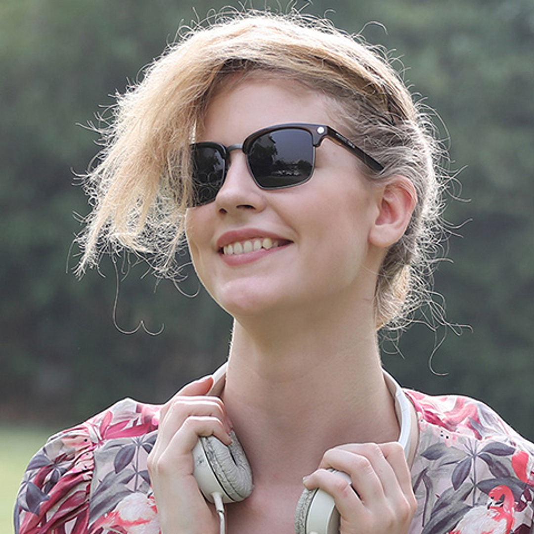 Vincent Chase Polarized Brown Full Rim Clubmaster right side