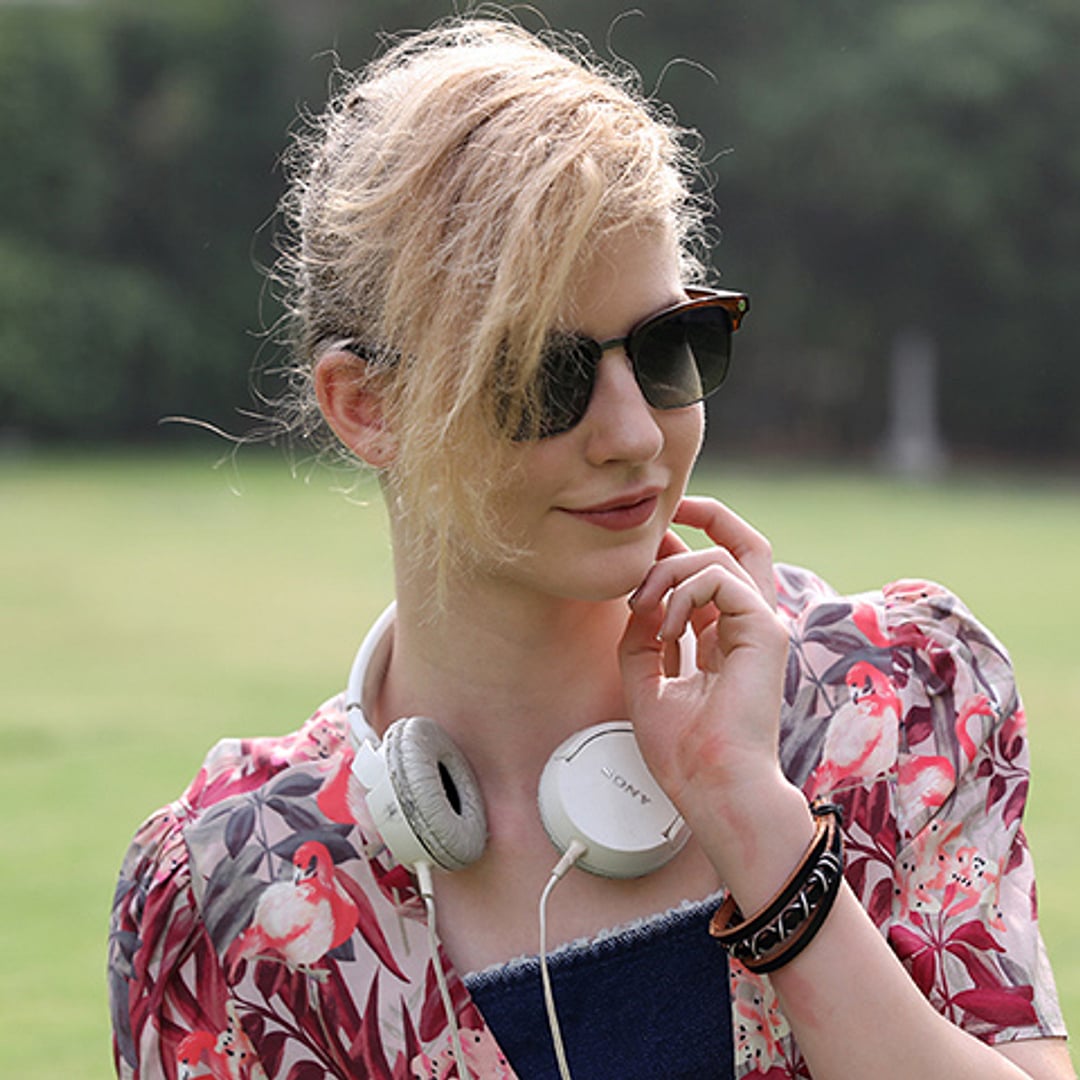 Vincent Chase Polarized Brown Full Rim Clubmaster left side