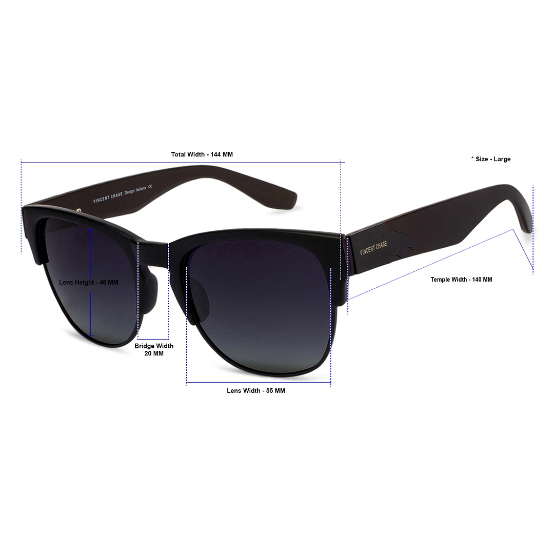 Vincent Chase Online Black Full Rim Clubmaster right side