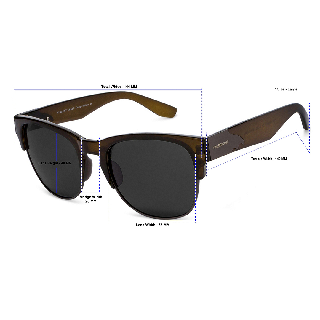 Vincent Chase Online Brown Full Rim Clubmaster right side