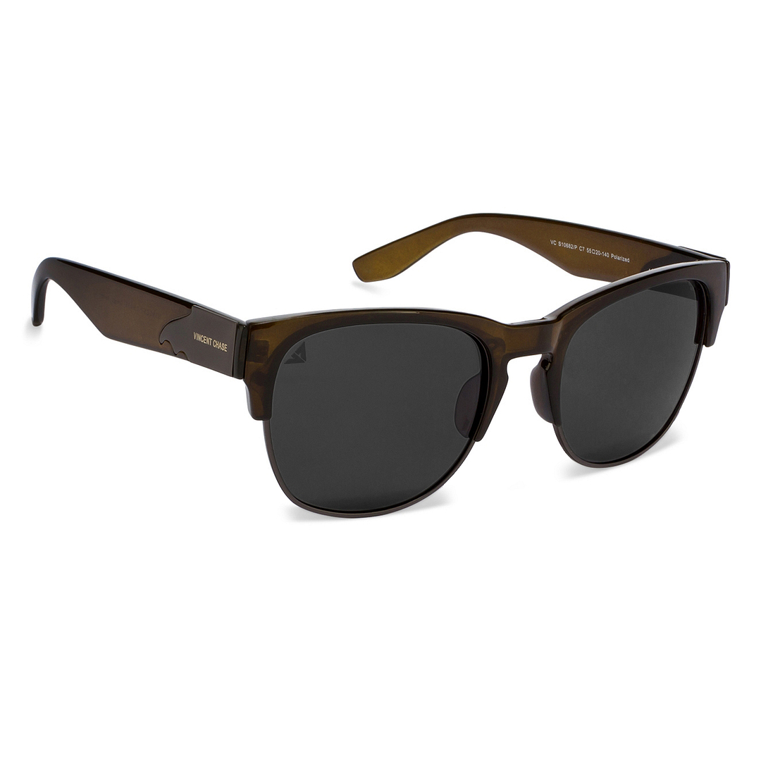 Vincent Chase Online Brown Full Rim Clubmaster left side