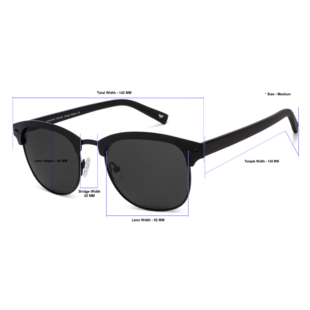 Vincent Chase Online Black Full Rim Clubmaster left side