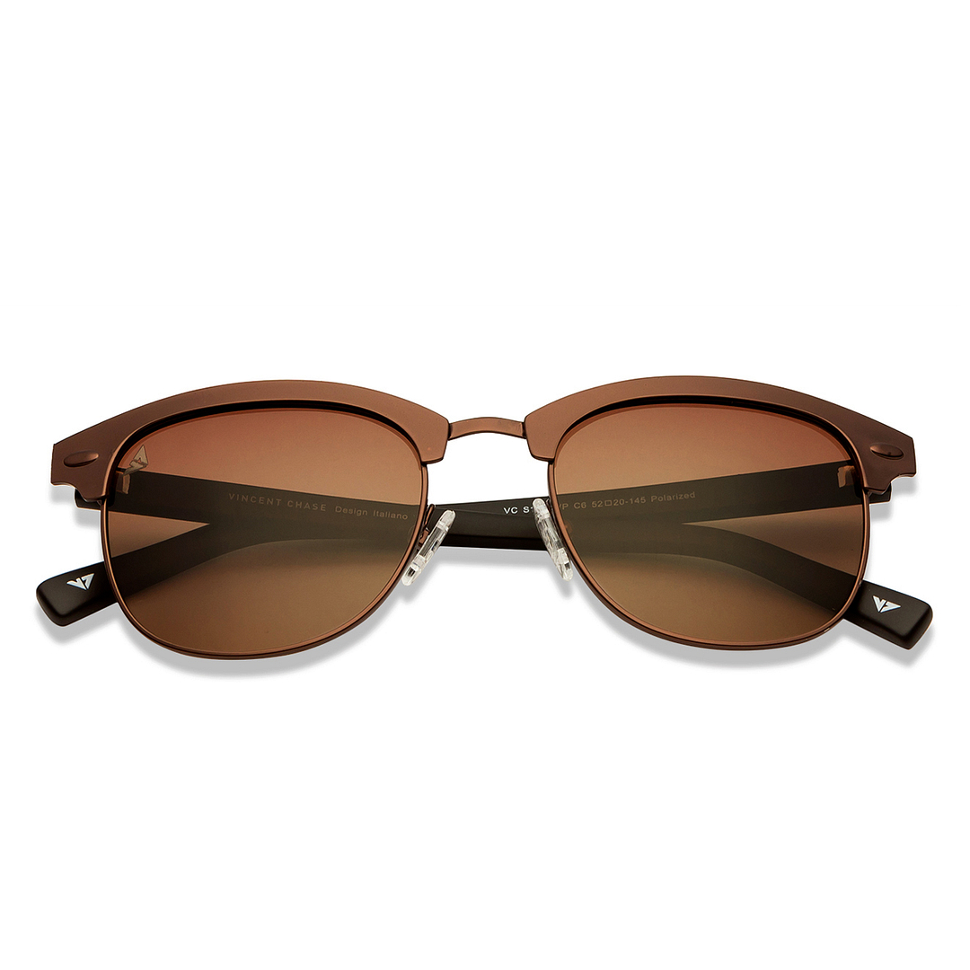 Vincent Chase Online Brown Full Rim Clubmaster right side