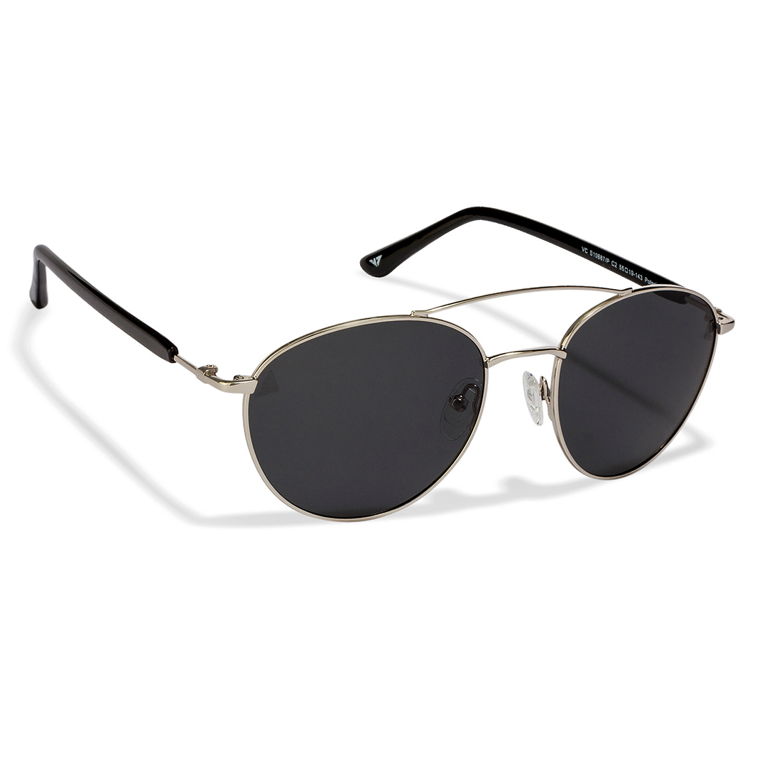 Vincent Chase Online Silver Full Rim Round left side