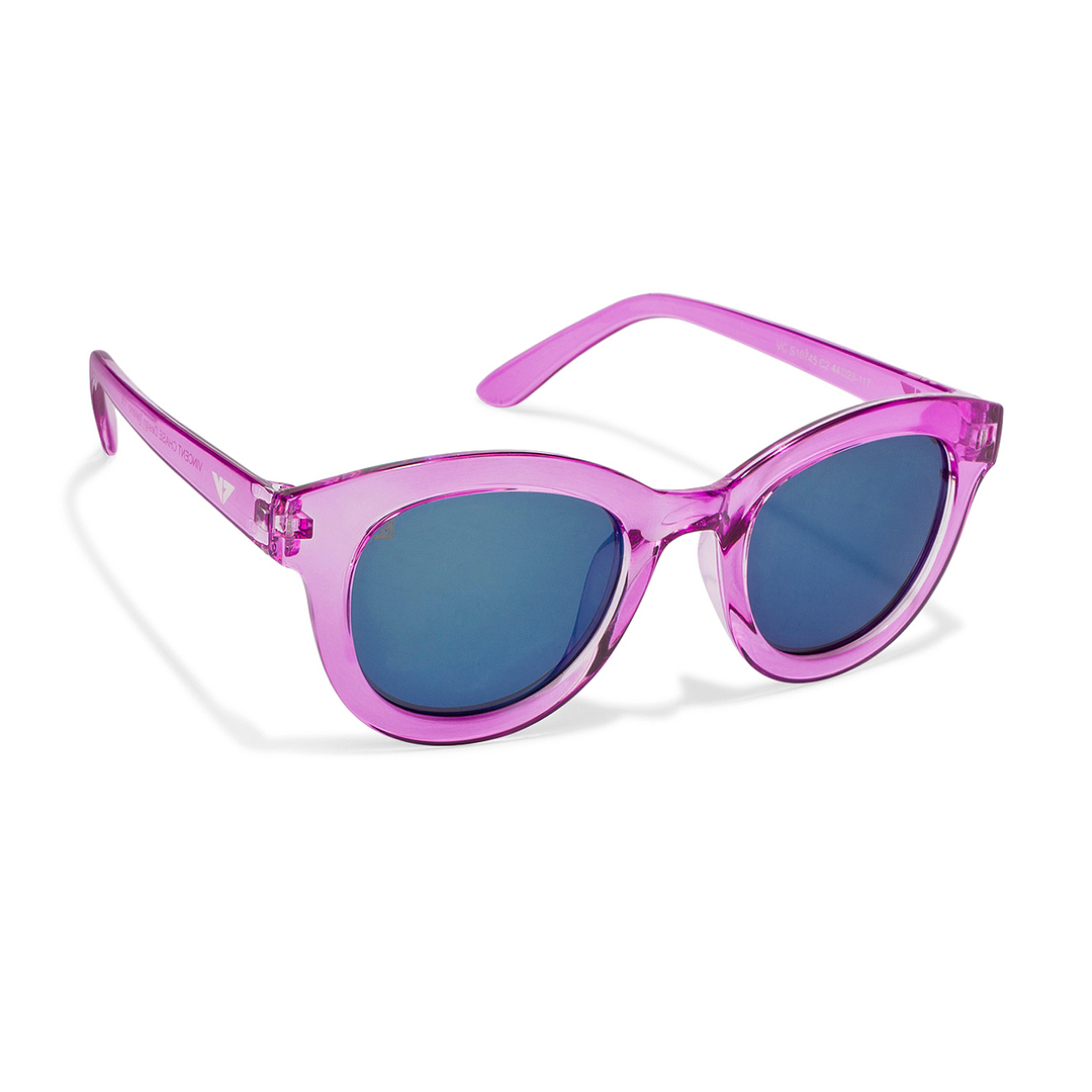 Hooper Pink Transparent Full Rim Cat Eye left side