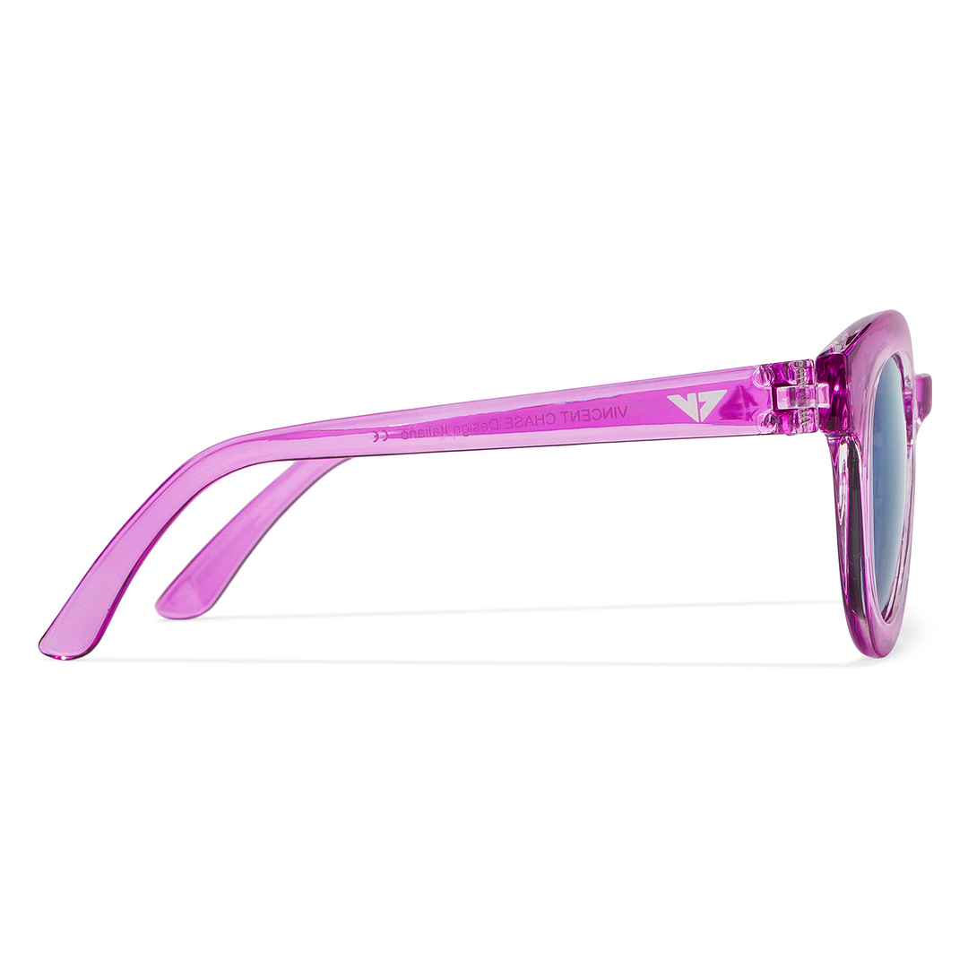 Hooper Pink Transparent Full Rim Cat Eye right side