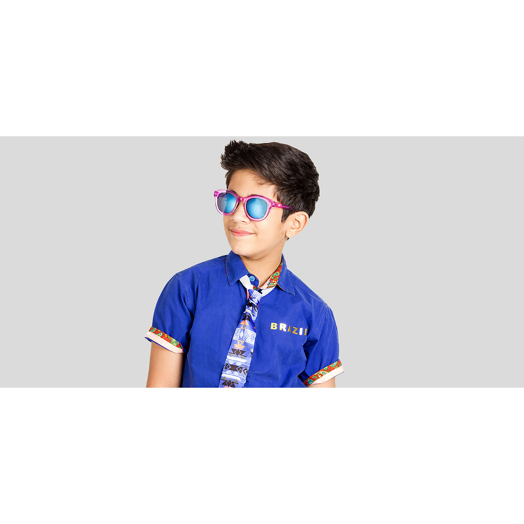 Hooper Pink Transparent Full Rim Cat Eye left side