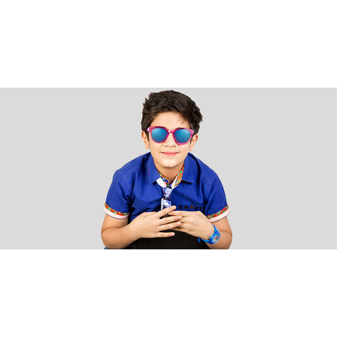 Hooper Pink Transparent Full Rim Cat Eye right side