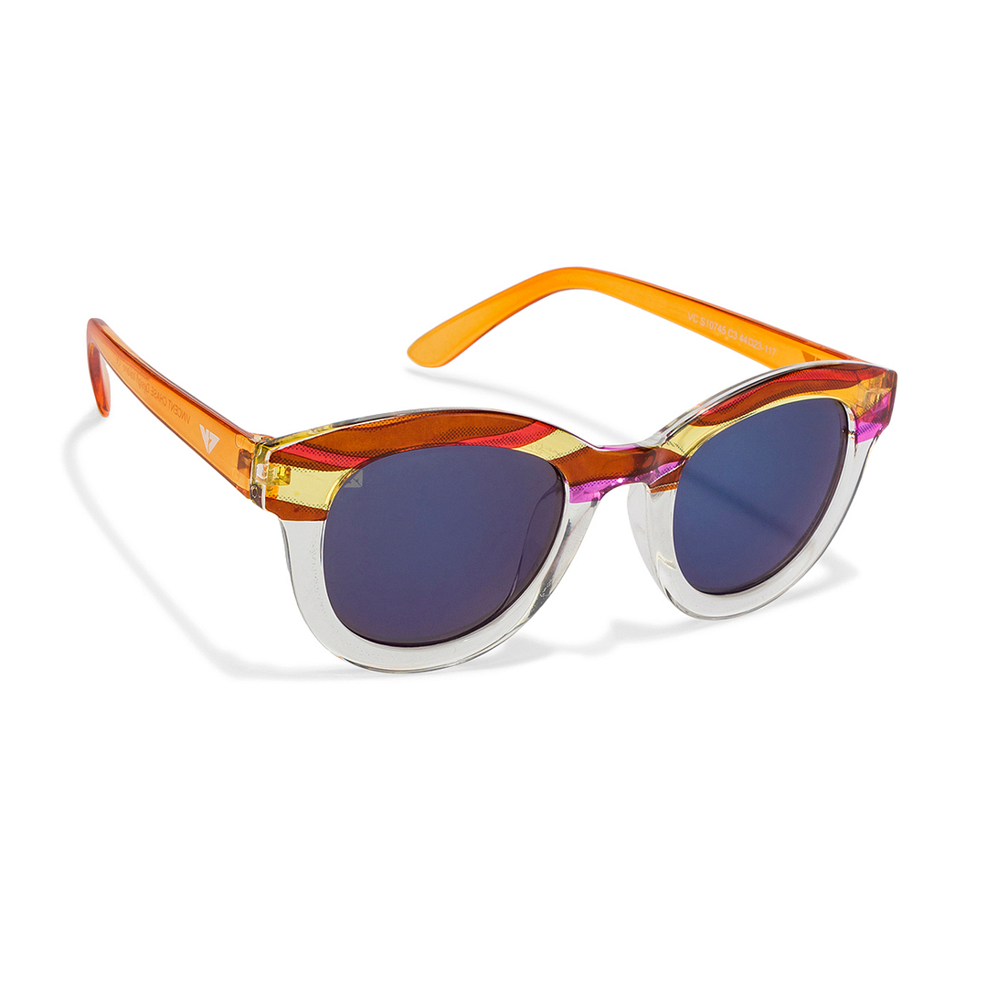 Hooper Pink Transparent Full Rim Cat Eye left side