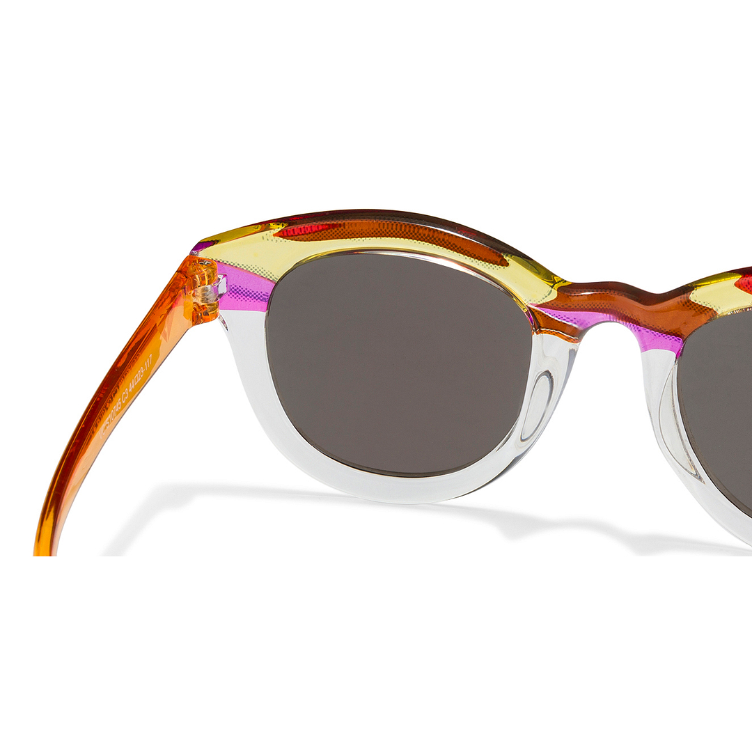 Hooper Pink Transparent Full Rim Cat Eye left side
