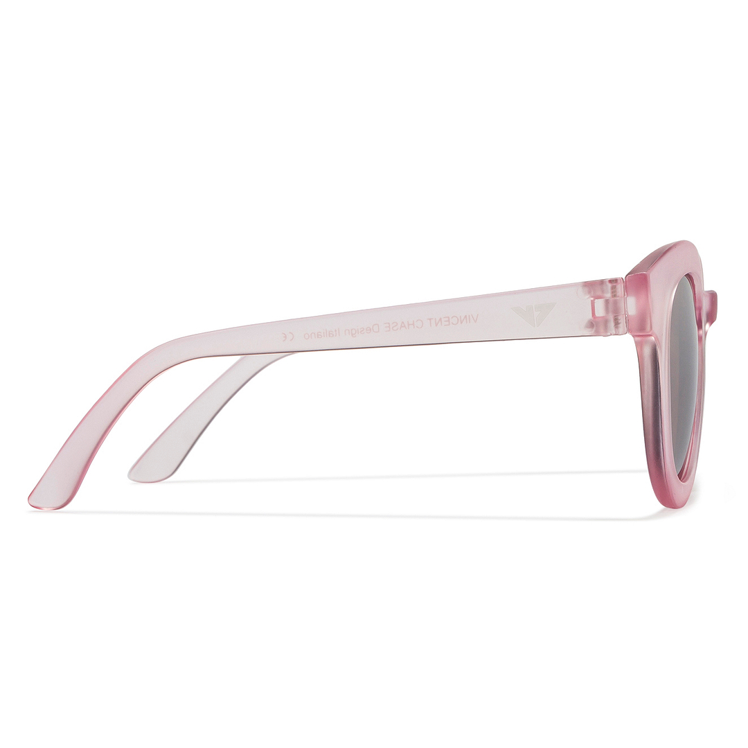 Vincent Chase Kids Pink Transparent Full Rim Cat Eye right side