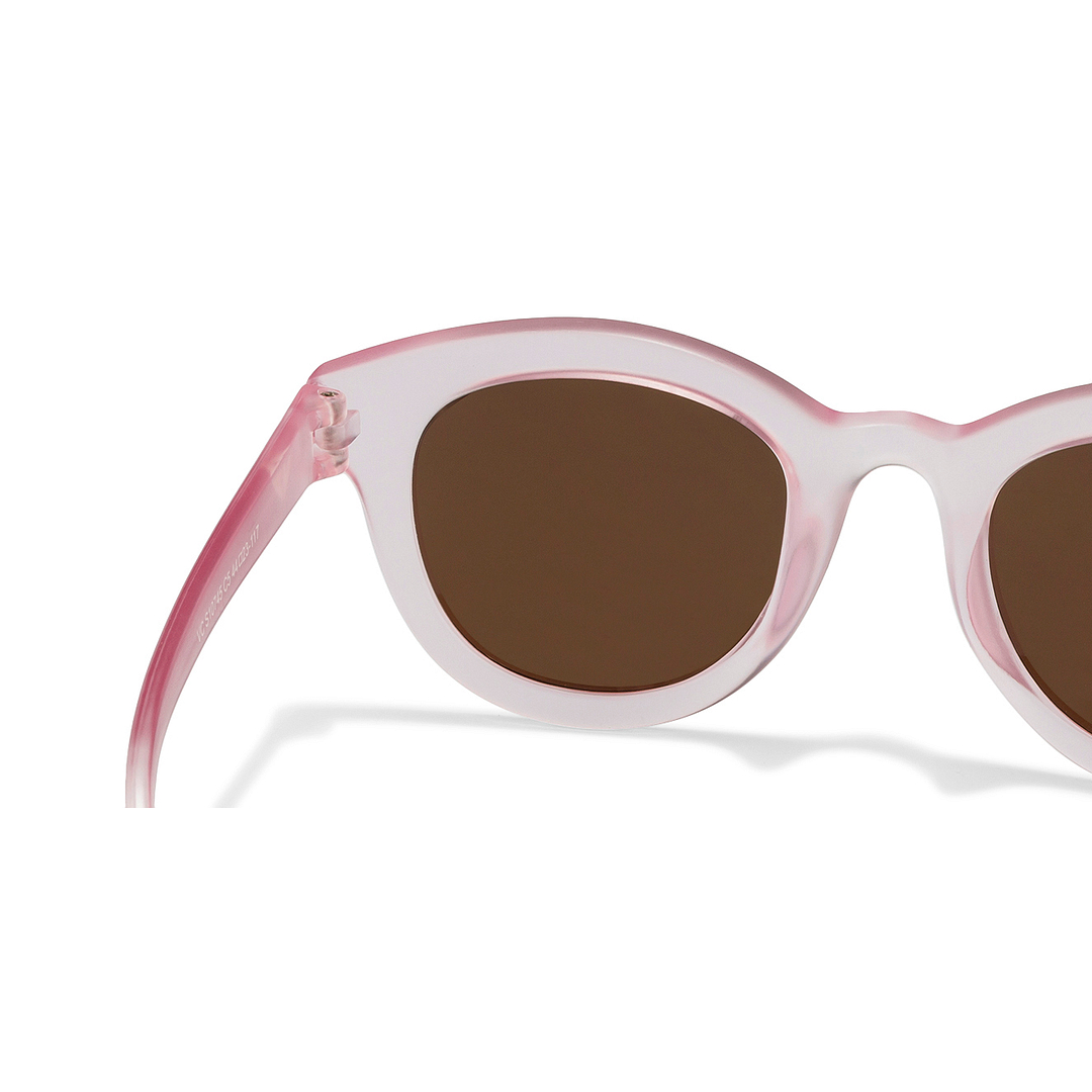 Vincent Chase Kids Pink Transparent Full Rim Cat Eye left side