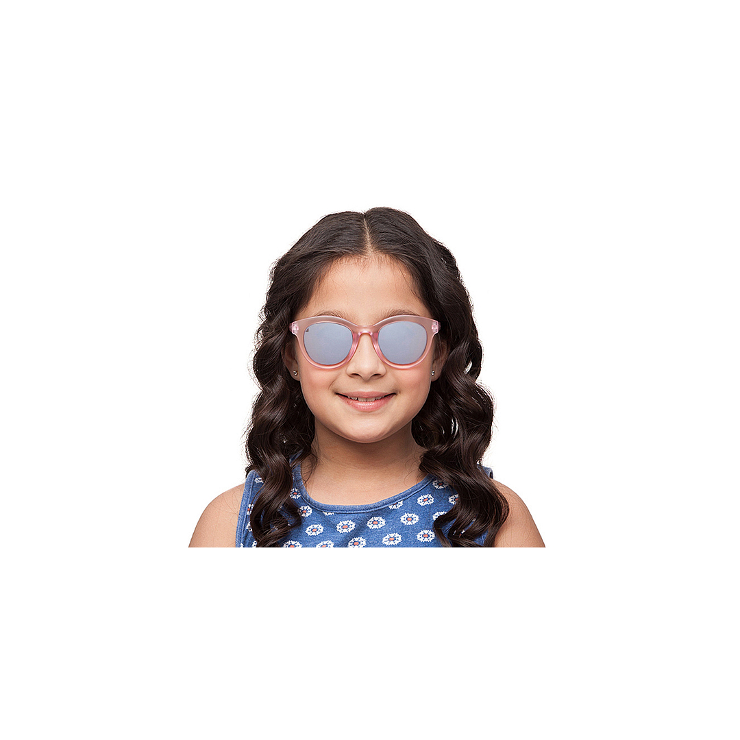 Vincent Chase Kids Pink Transparent Full Rim Cat Eye right side