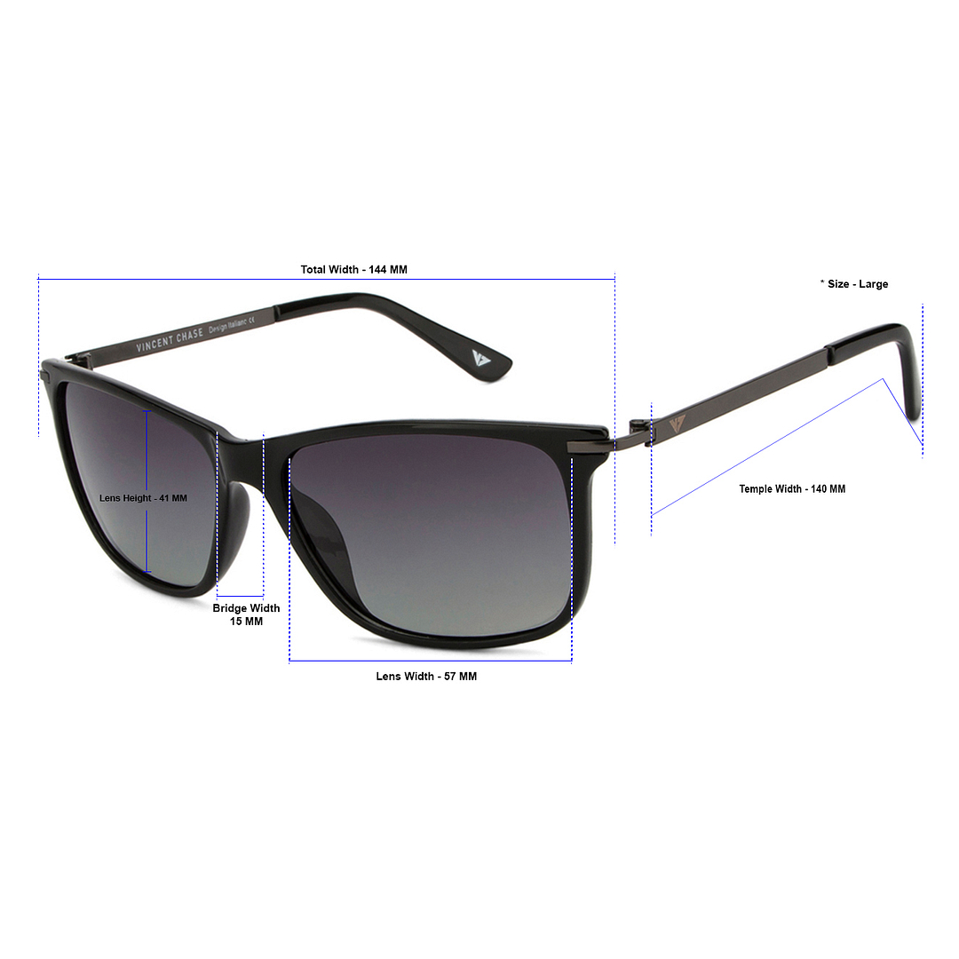 Vincent Chase Online Black Full Rim Rectangle right side