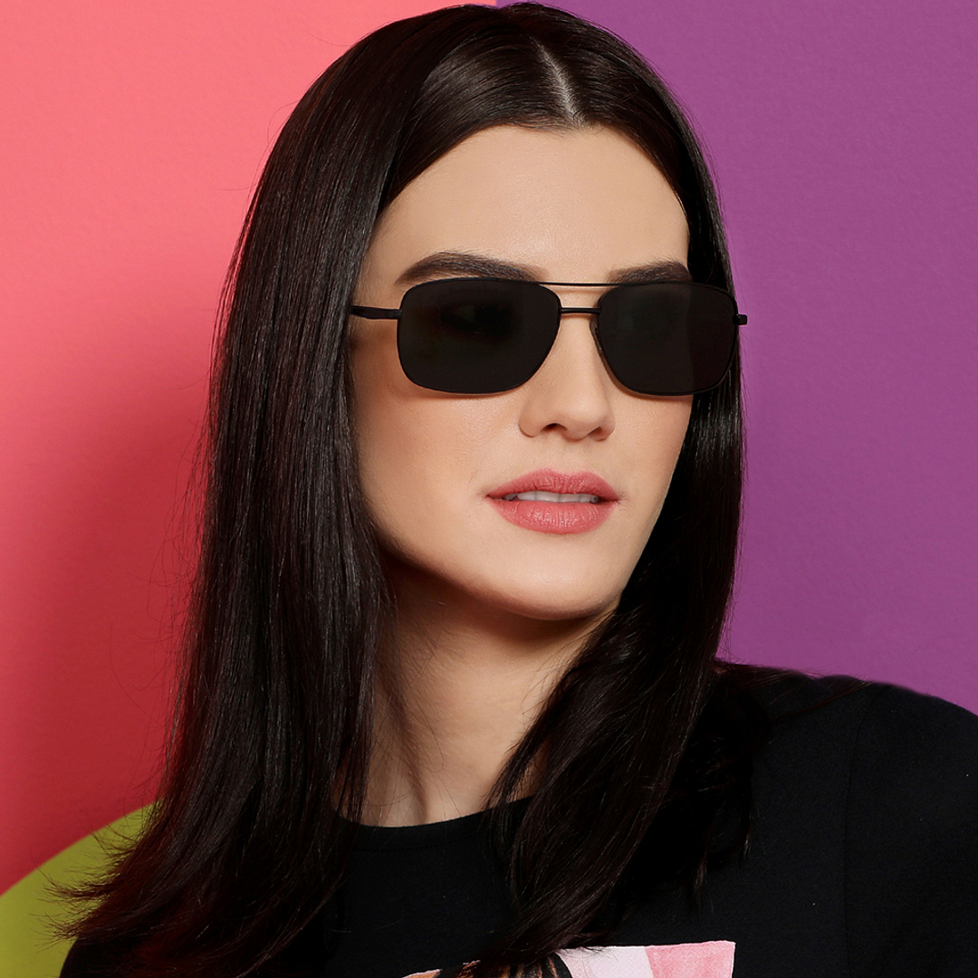 Vincent Chase Polarized Black Full Rim Rectangle left side