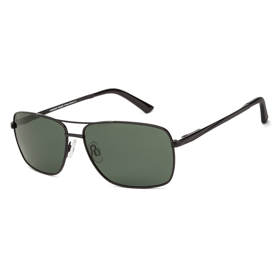 Vincent Chase Polarized Black Full Rim Rectangle left side