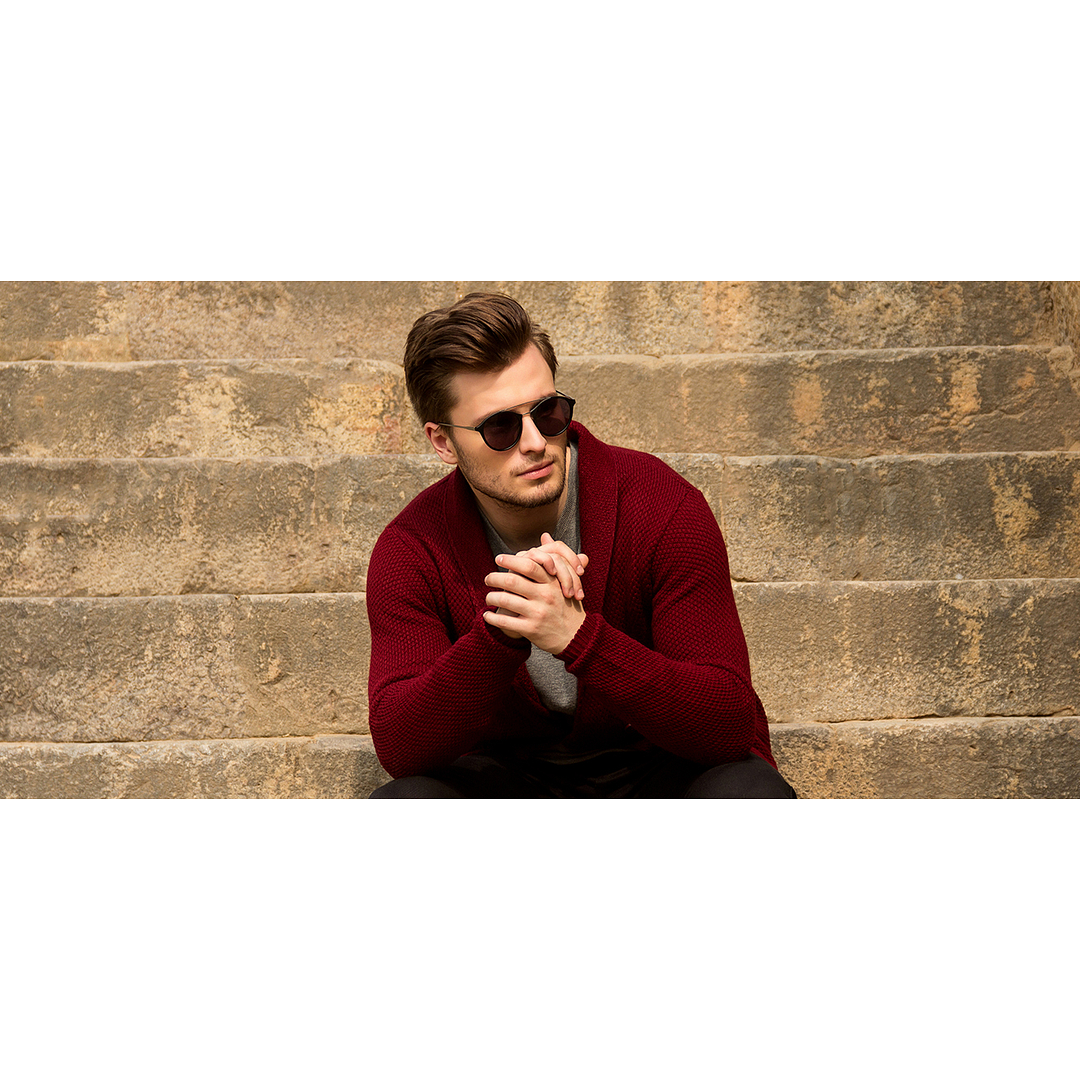 Vincent Chase Online Black Full Rim Round left side