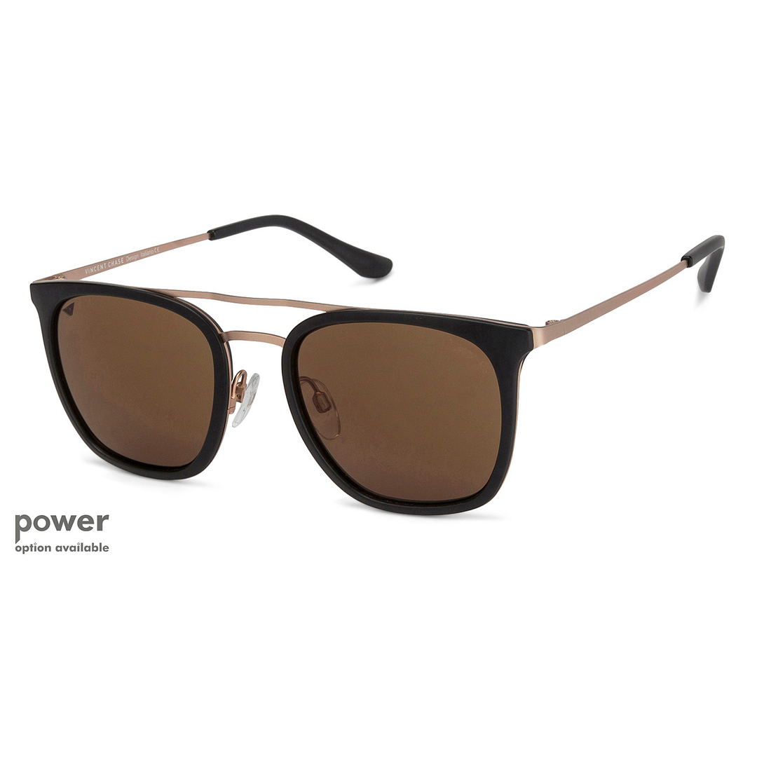 Grey Gold Light Gold Full Rim Rectangle Vincent Chase NON- METAL