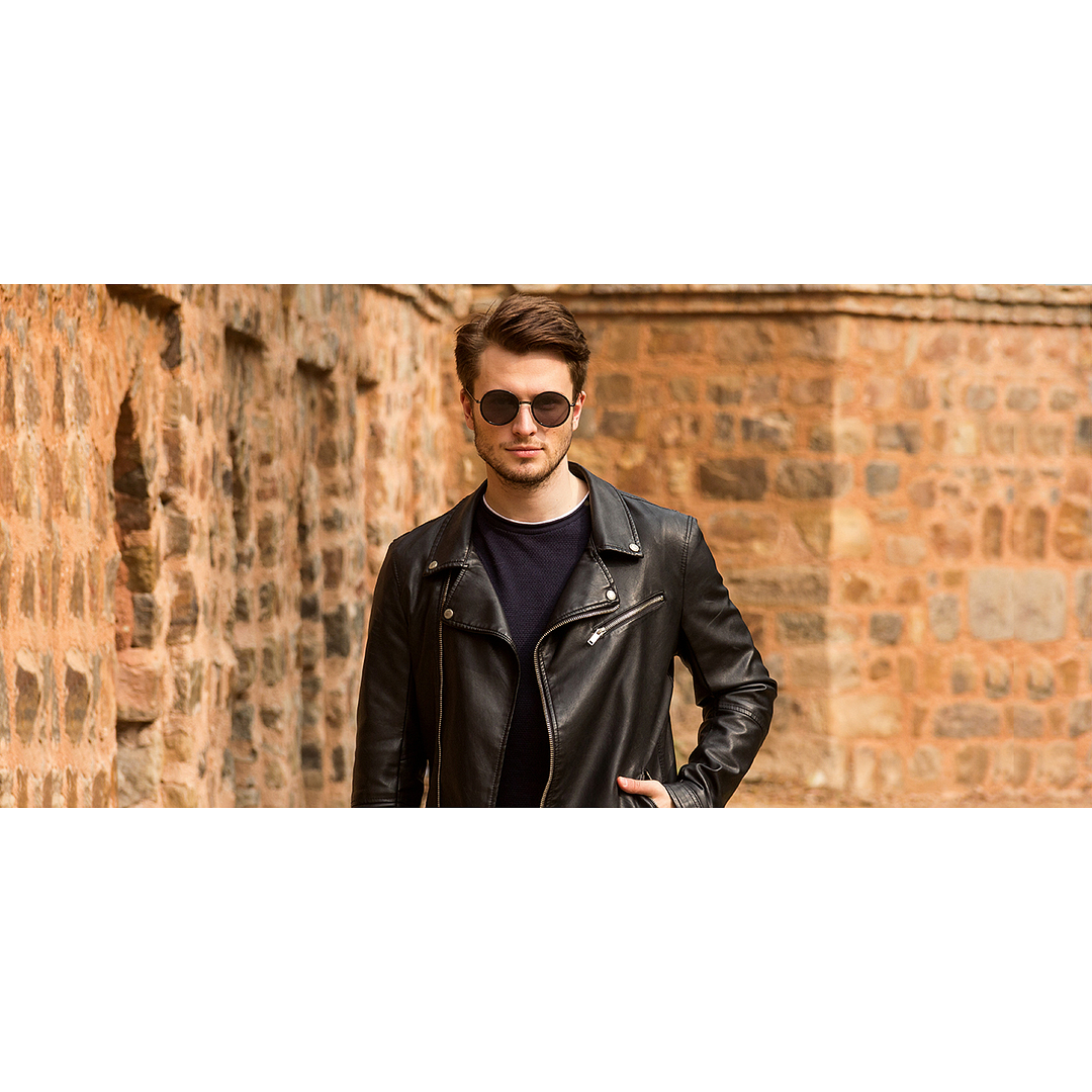 Vincent Chase Online Gunmetal Full Rim Round right side