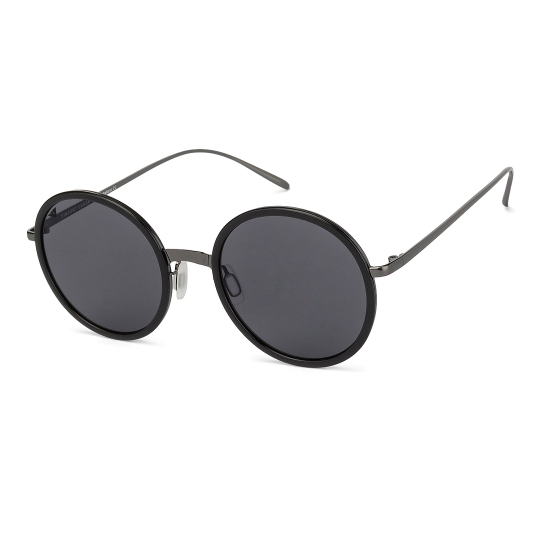 Vincent Chase Online Gunmetal Full Rim Round left side