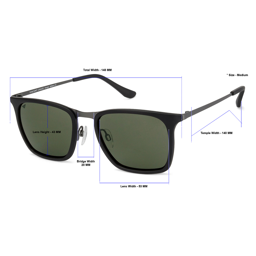 Vincent Chase Online Black Full Rim Square left side