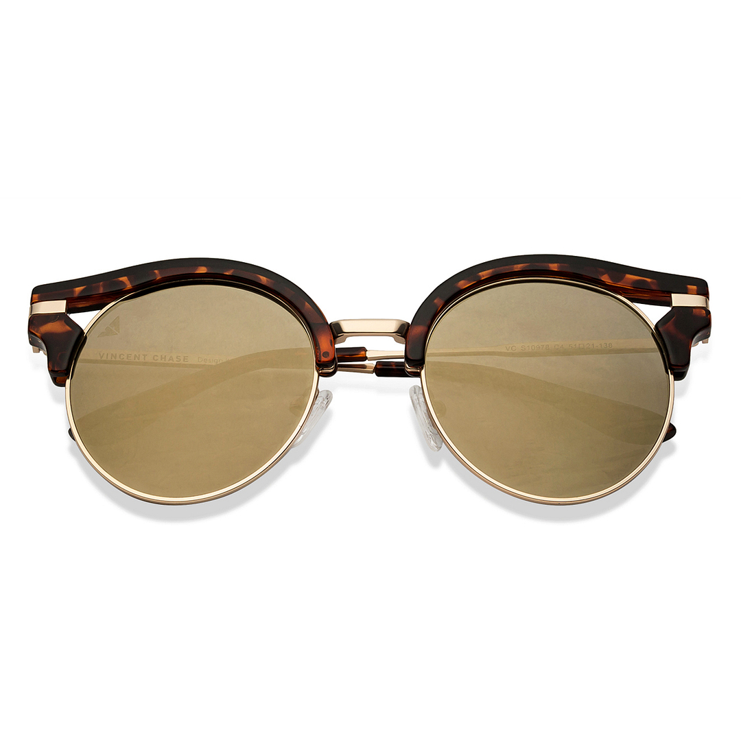 Vincent Chase Online Gold Full Rim Clubmaster left side