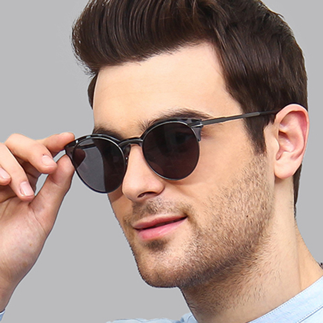 Vincent Chase Online Gunmetal Full Rim Clubmaster right side