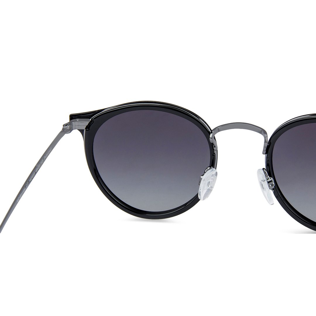 Vincent Chase Polarized Grey Full Rim Round left side