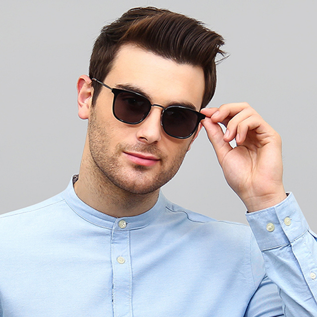 Vincent Chase Online Gunmetal Full Rim Rectangle left side