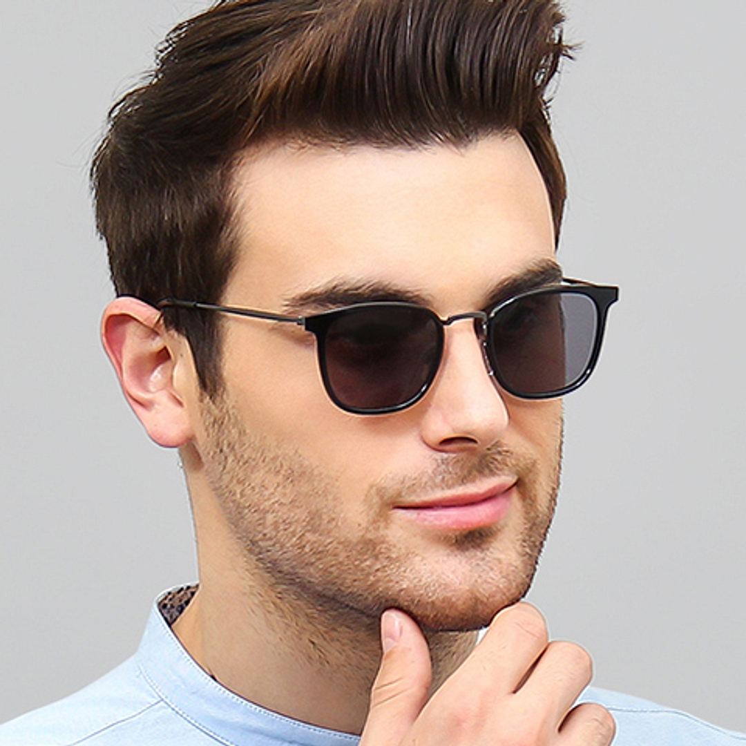 Vincent Chase Online Gunmetal Full Rim Rectangle left side