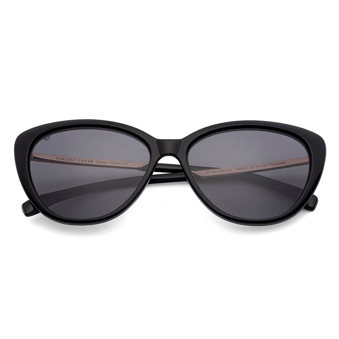 Vincent Chase Online Black Full Rim Cat Eye left side