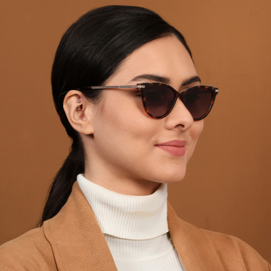 Vincent Chase Online Brown Full Rim Cat Eye left side