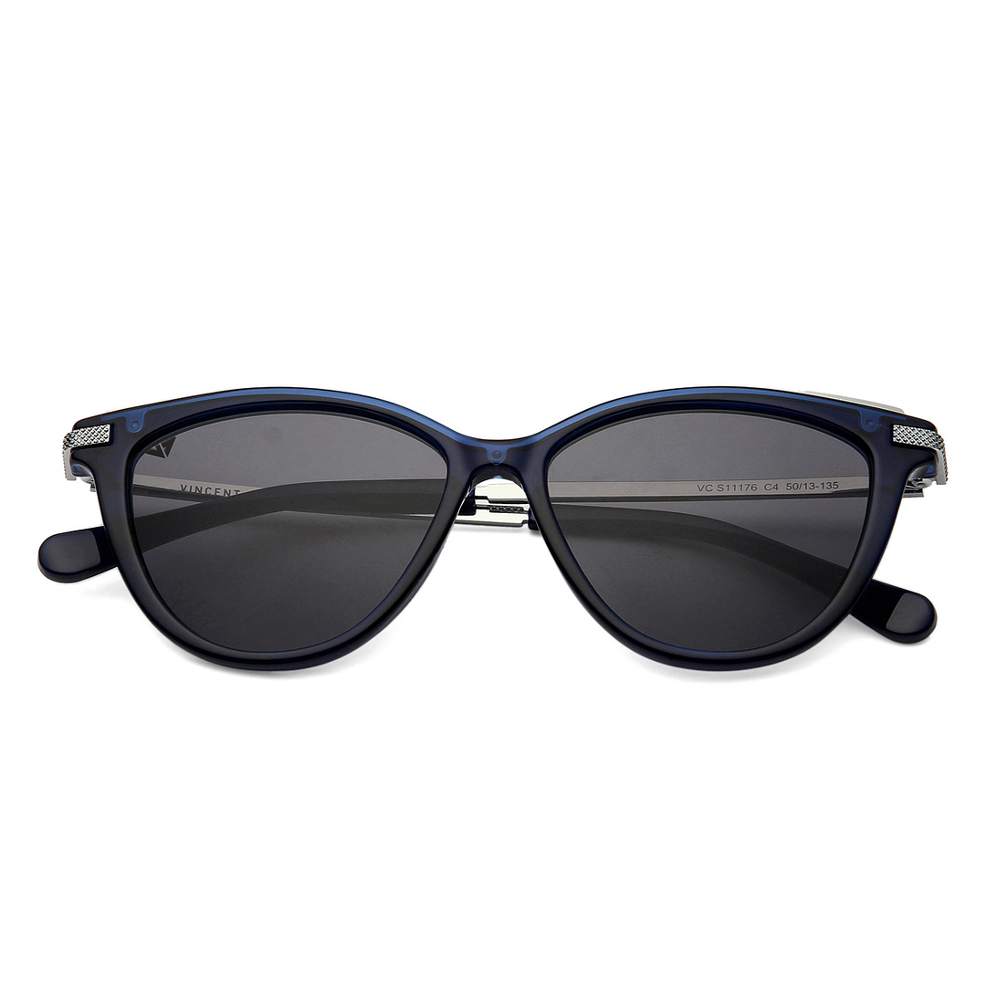 Vincent Chase Online Silver Full Rim Cat Eye left side