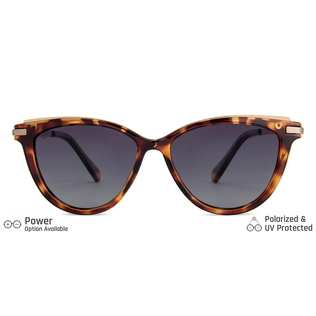 Vincent Chase Polarized Brown Full Rim Cat Eye right side