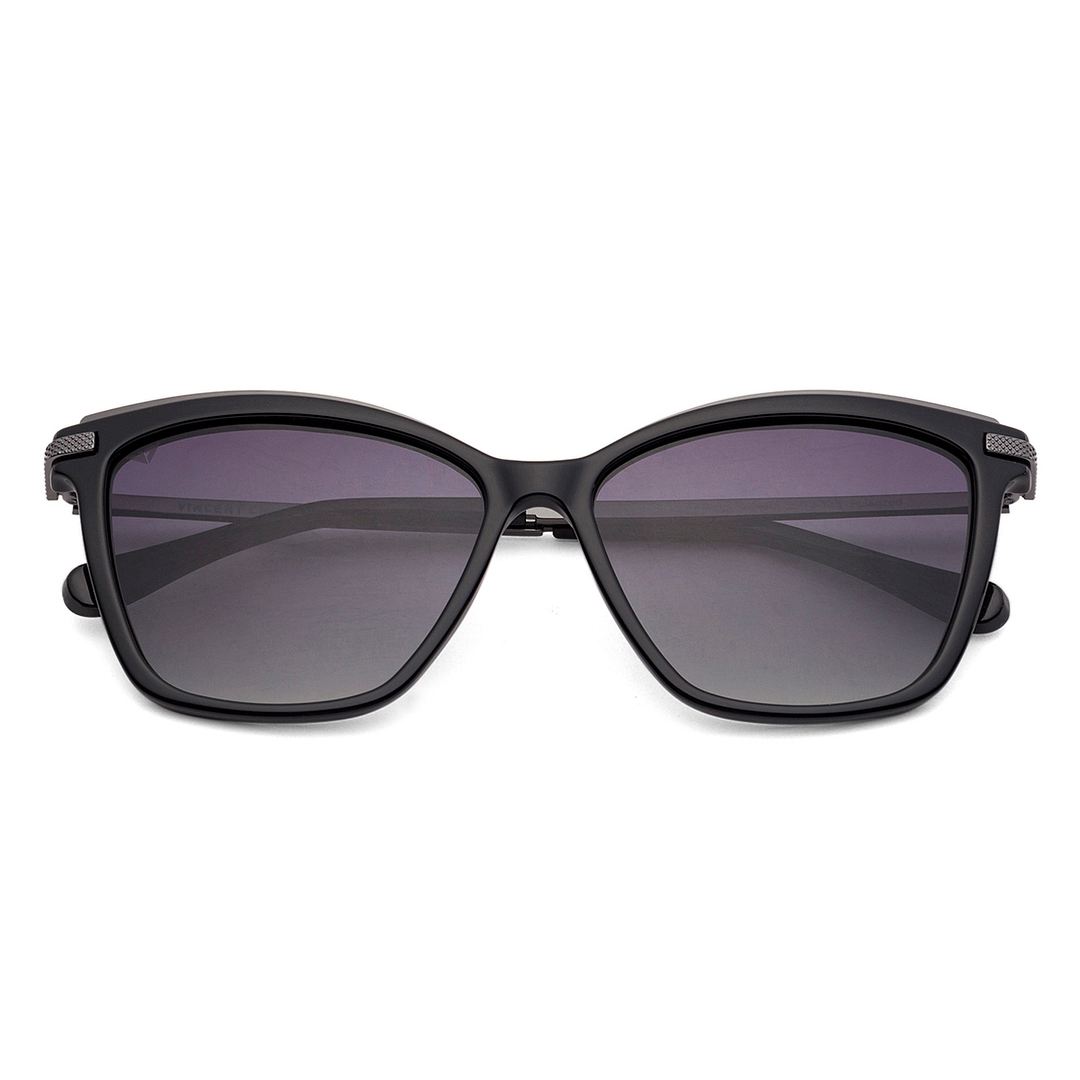 Vincent Chase Online Gunmetal Full Rim Cat Eye left side