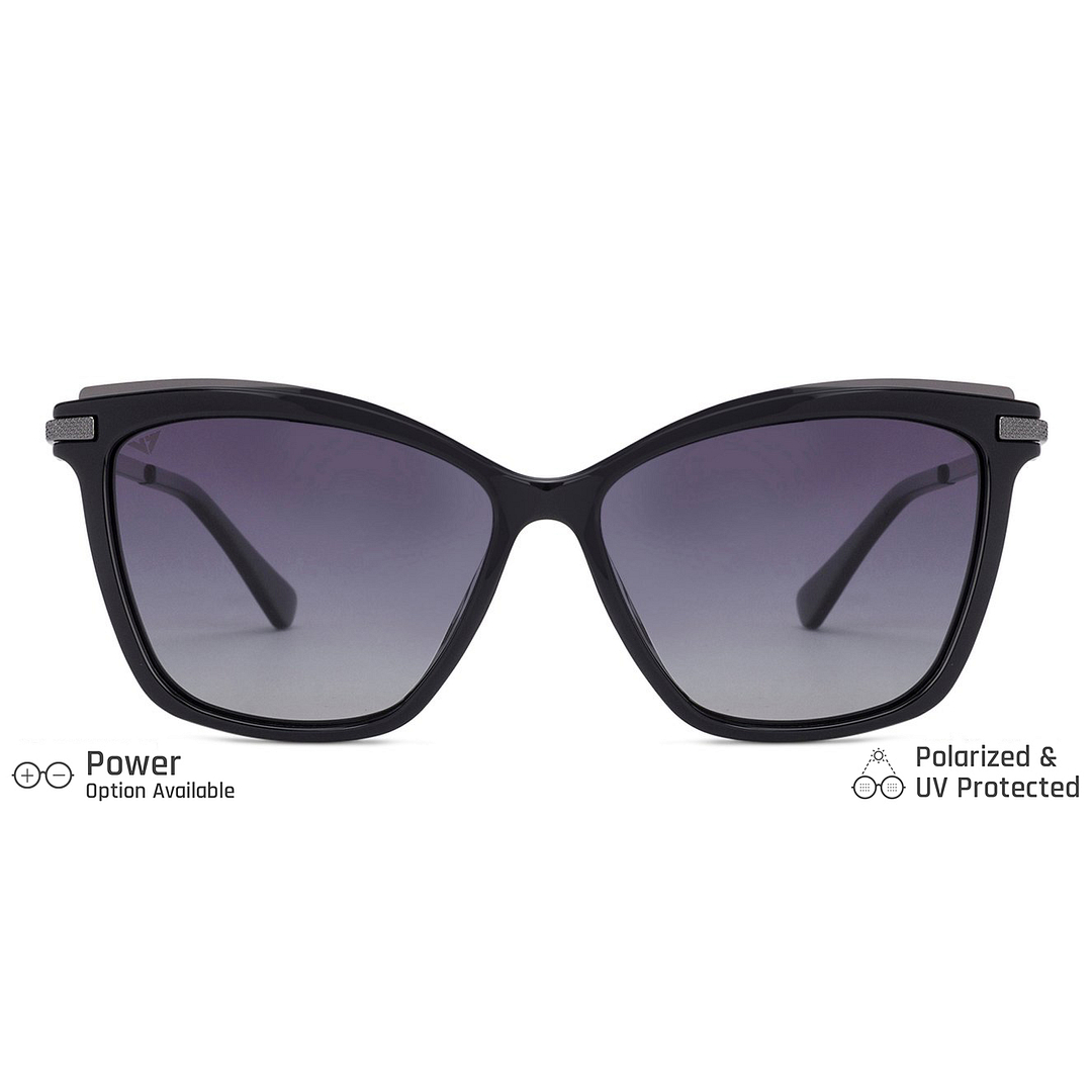 Vincent Chase Online Gunmetal Full Rim Cat Eye left side