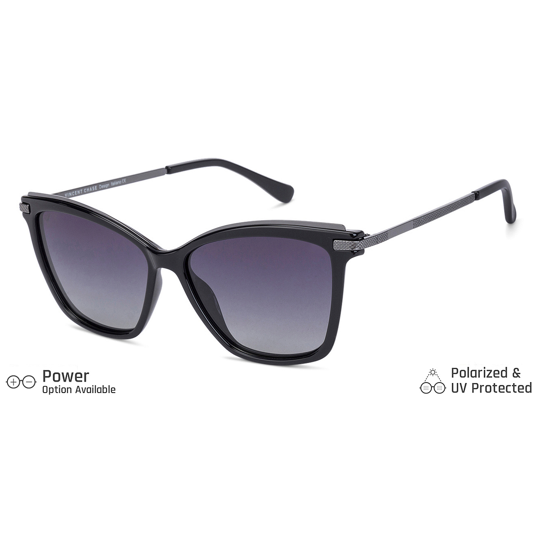 Vincent Chase Online Gunmetal Full Rim Cat Eye right side
