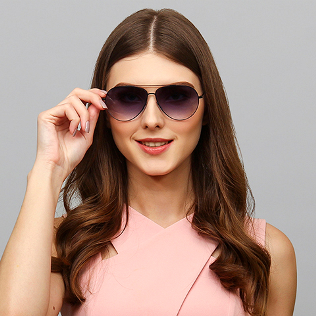 Vincent Chase Online Black Full Rim Aviator left side