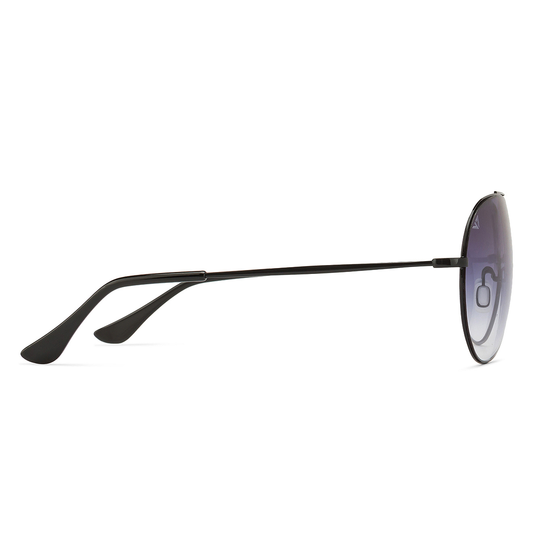 Vincent Chase Online Black Full Rim Aviator left side