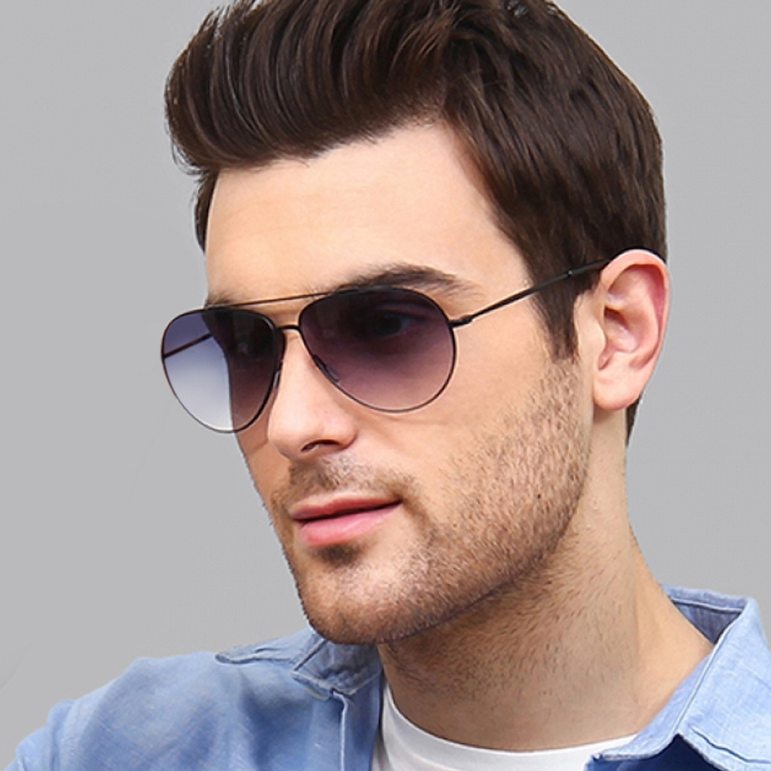 Vincent Chase Online Black Full Rim Aviator left side