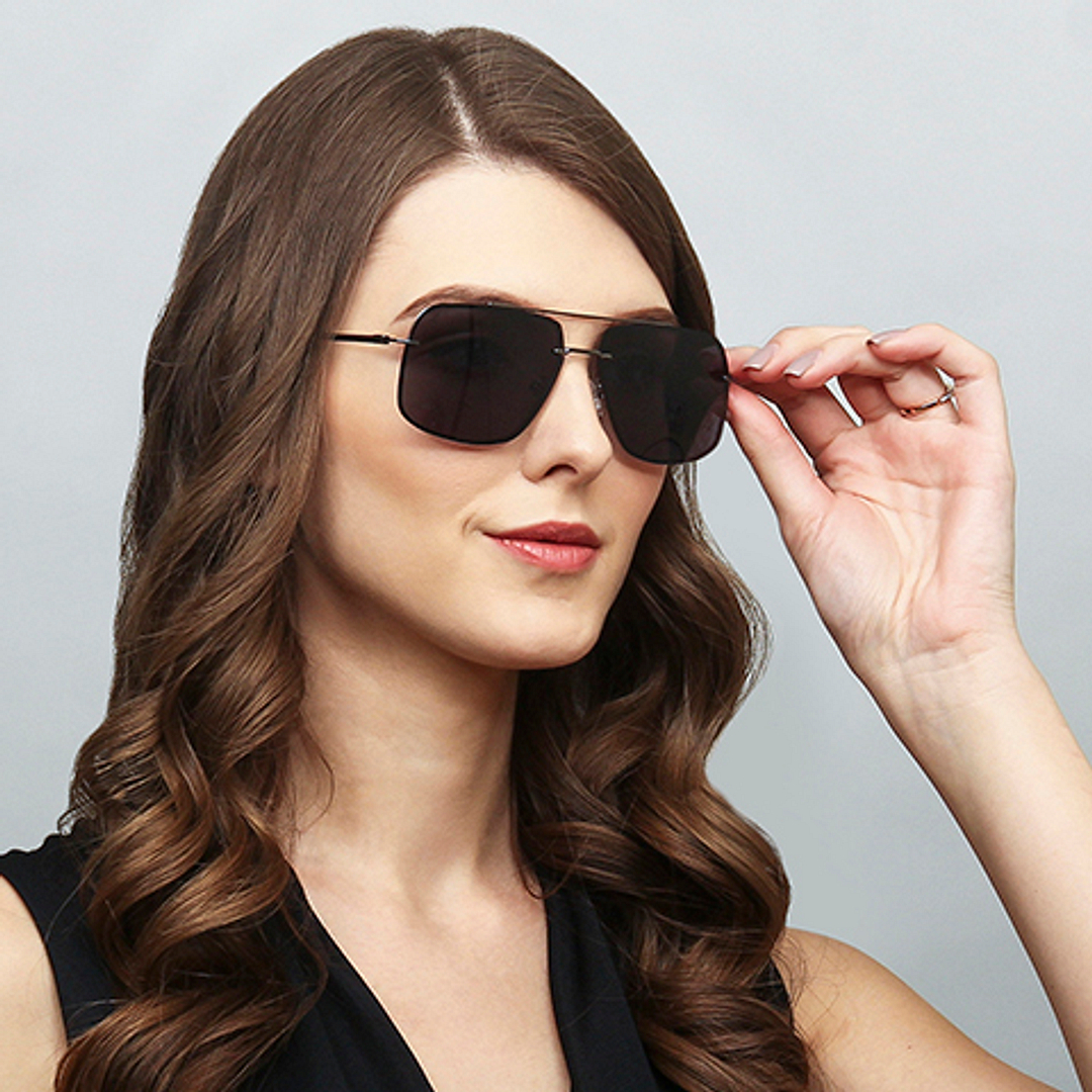Vincent Chase Online Gunmetal Full Rim Rectangle right side