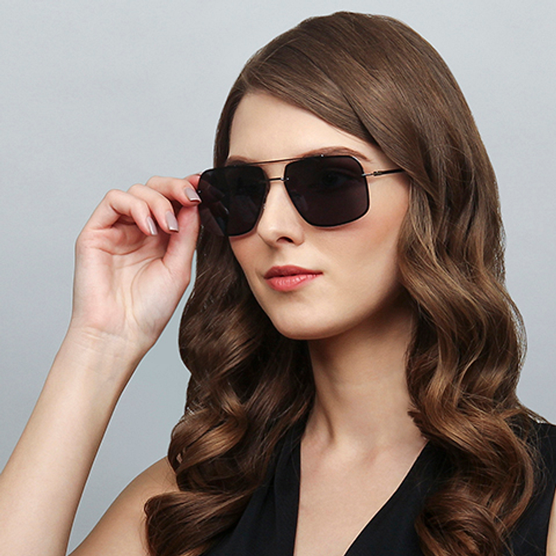 Vincent Chase Online Gunmetal Full Rim Rectangle left side