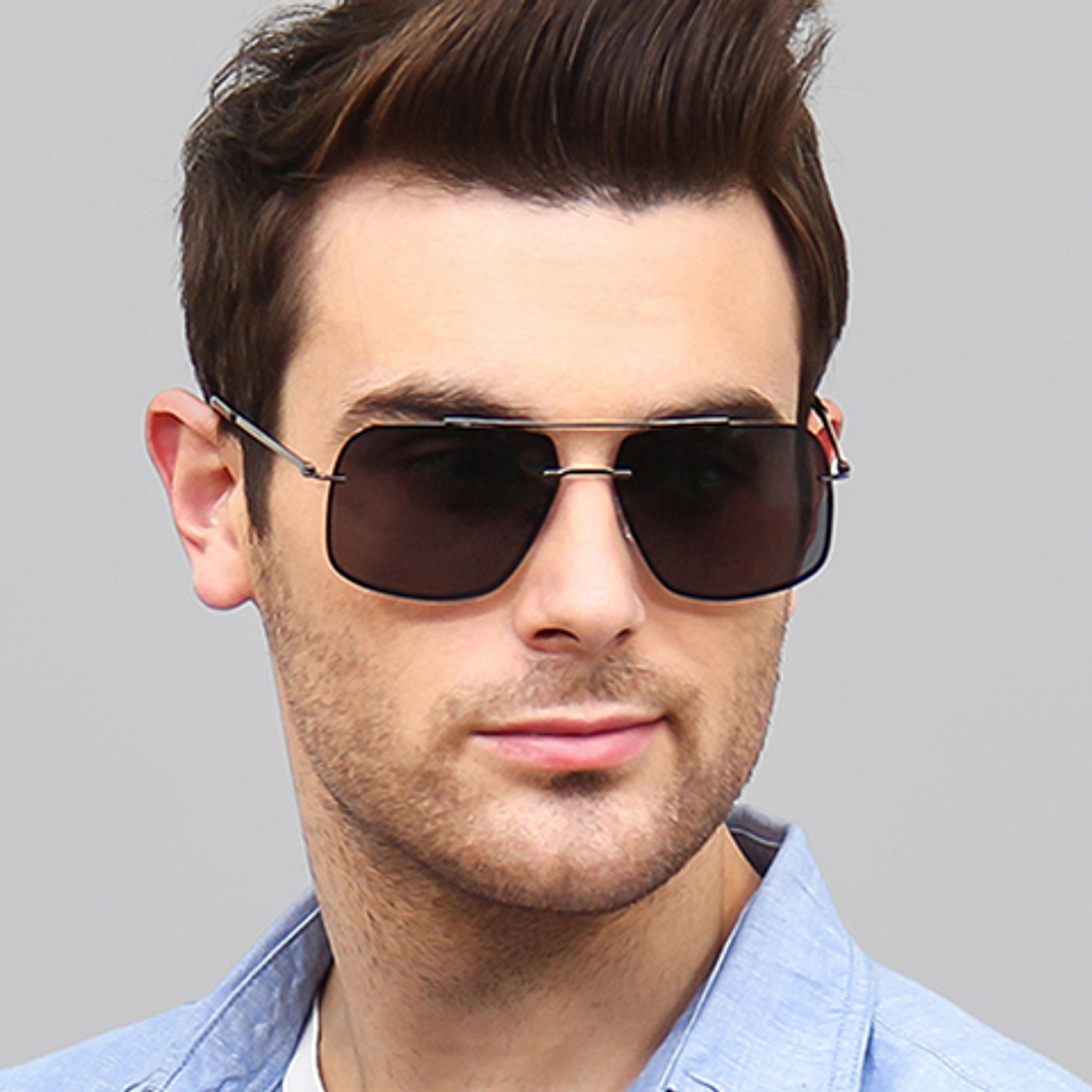 Vincent Chase Online Gunmetal Full Rim Rectangle left side