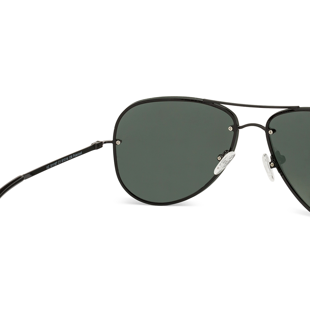 Vincent Chase Online Black Full Rim Aviator right side