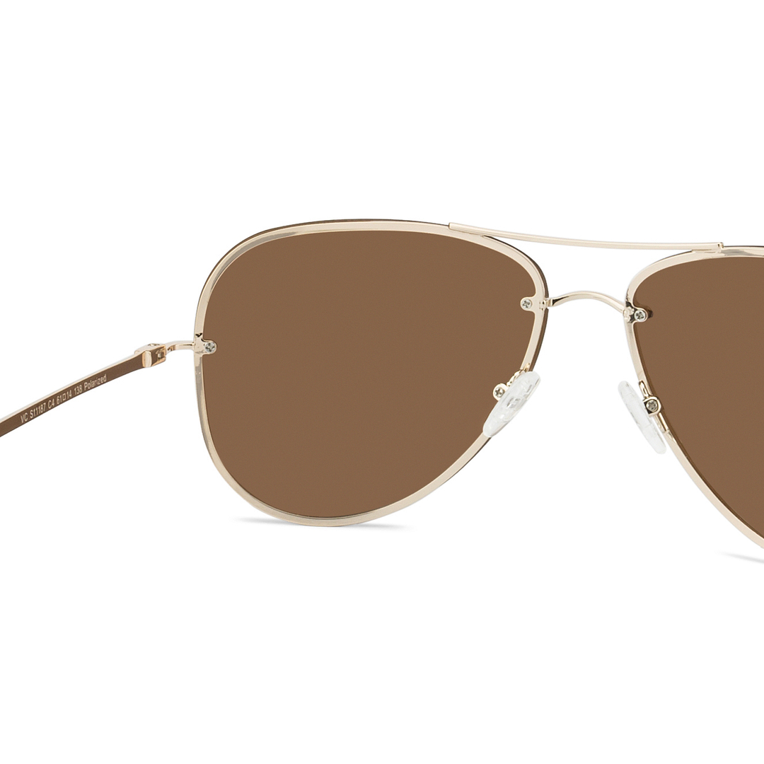 Vincent Chase Online Gold Full Rim Aviator right side