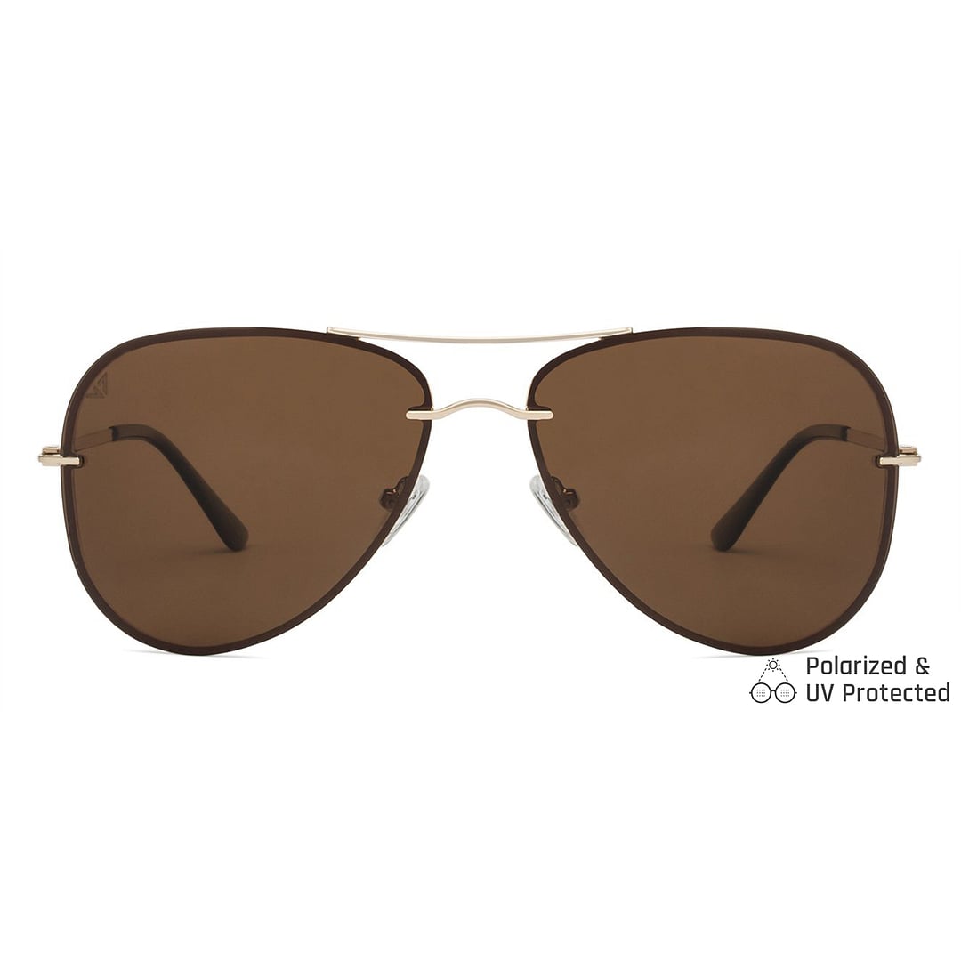 Vincent Chase Online Gold Full Rim Aviator left side